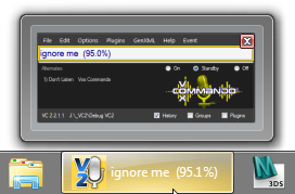 VoxCommando on the Windows taskbar