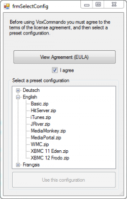 Accept License and Choose Configuration