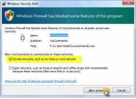 Create Firewall Exception